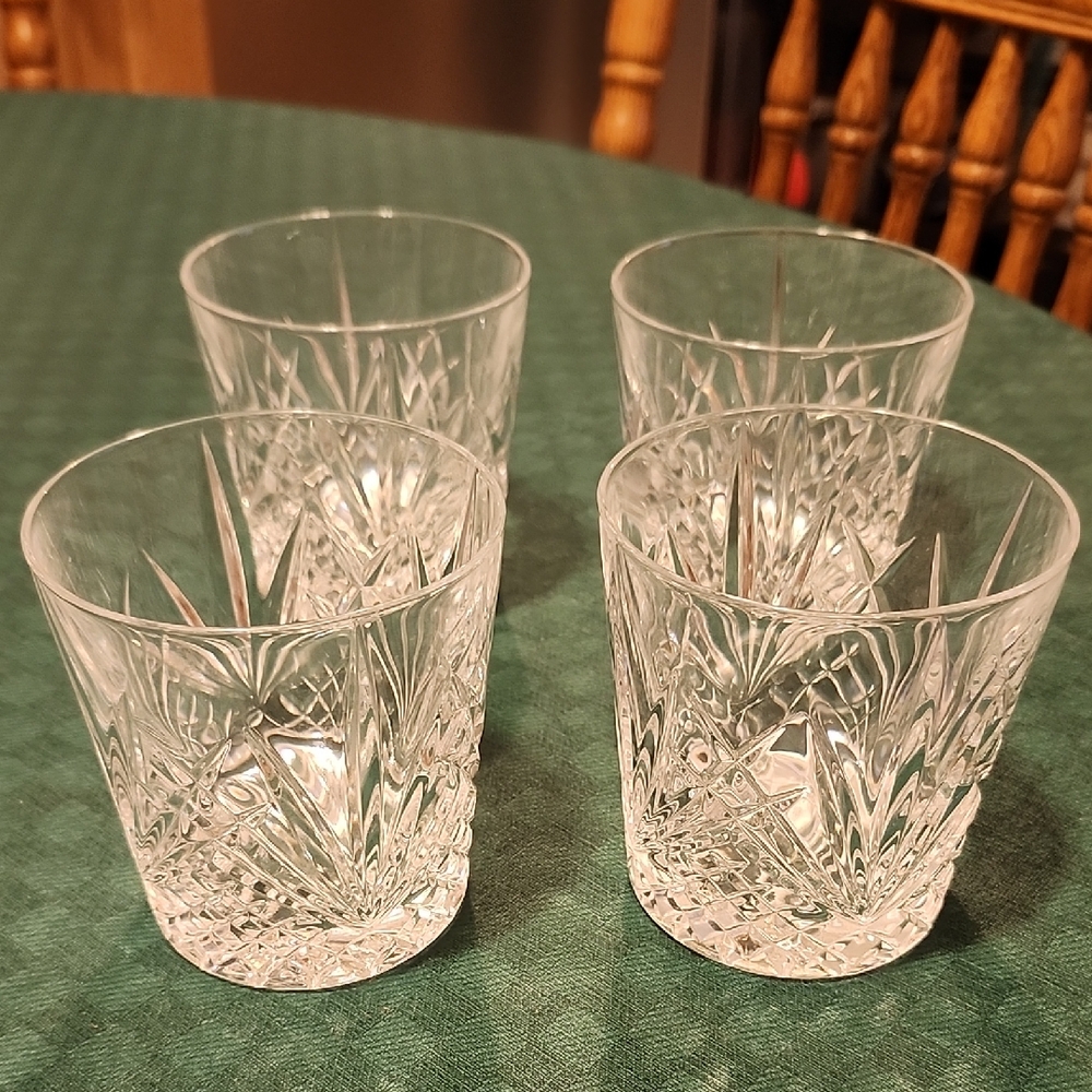 Webb Corbet "JUNO" Crystal Whiskey Low-ball Tumbler - Set of 4